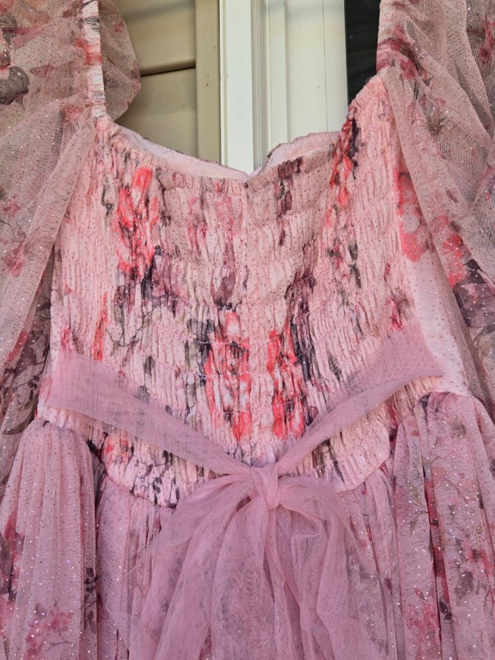 Floral Pink Fairy Cottagecore Dress - Picture 7 of 9